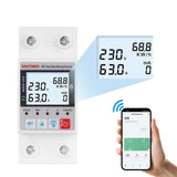 TUYA APP WiFi Smart Circuit Breaker Over Under Voltage Protector, SINOTIMER SVP-688W-L, SINOTIMER SVP-688W