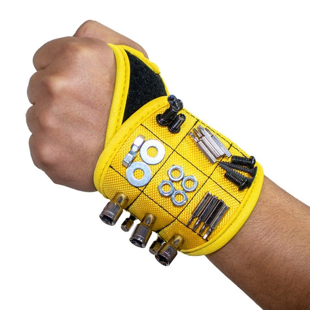 Thumb Wrap Magnetic Metal Accessory Tool Storage Strap, Orange, Blue, Yellow - laboratorydeal