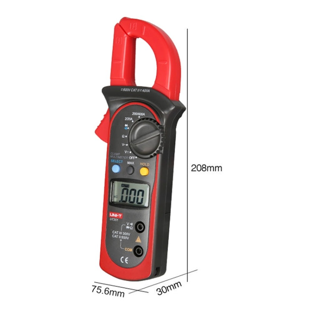 UNI-T UT201 400A Digital Clamp Multimeter AC/DC Voltage Detector, UT201 400A