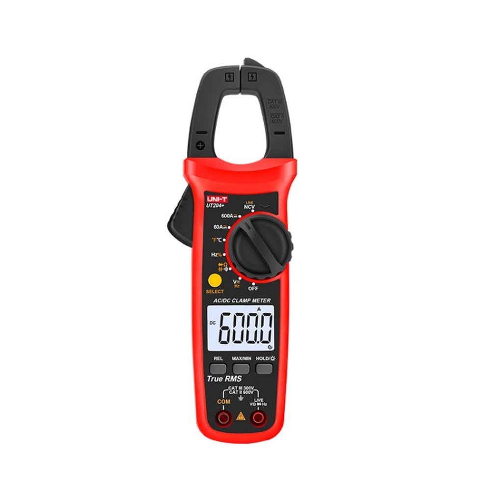 UNI-T  UT204+ 600A  Digital Clamp Meter AC DC Voltage Detector, UT204+ 600A