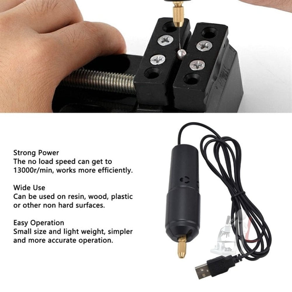 USB Interface 360 Mini Electric Drill Manual Glue Drilling Electric Drill, Bare Metal, Drill+4pcs Wrench, Drill+10pcs Wrench, Drill+4pcs Wrench+100pcs Nails, Drill+4pcs Wrench+100pcs Nails+Clamp Bed+20pcs Key Ring - laboratorydeal