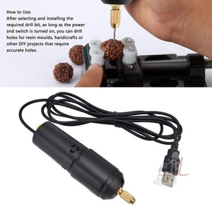 USB Interface 360 Mini Electric Drill Manual Glue Drilling Electric Drill, Bare Metal, Drill+4pcs Wrench, Drill+10pcs Wrench, Drill+4pcs Wrench+100pcs Nails, Drill+4pcs Wrench+100pcs Nails+Clamp Bed+20pcs Key Ring - laboratorydeal