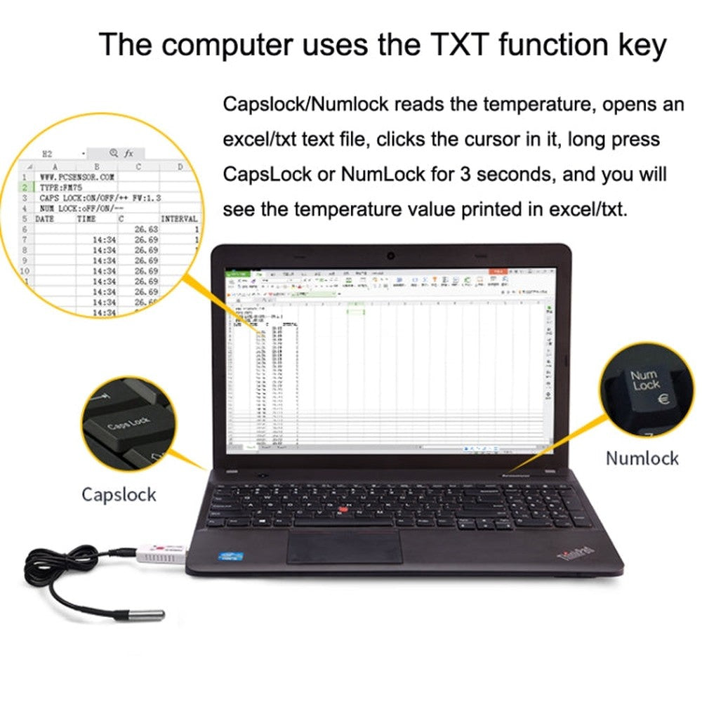 USB Temperature Sensor Waterproof Temperature Probe Aquarium Monitoring Thermometer, TEMPer1F, TEMPer2, TEMPerHUM