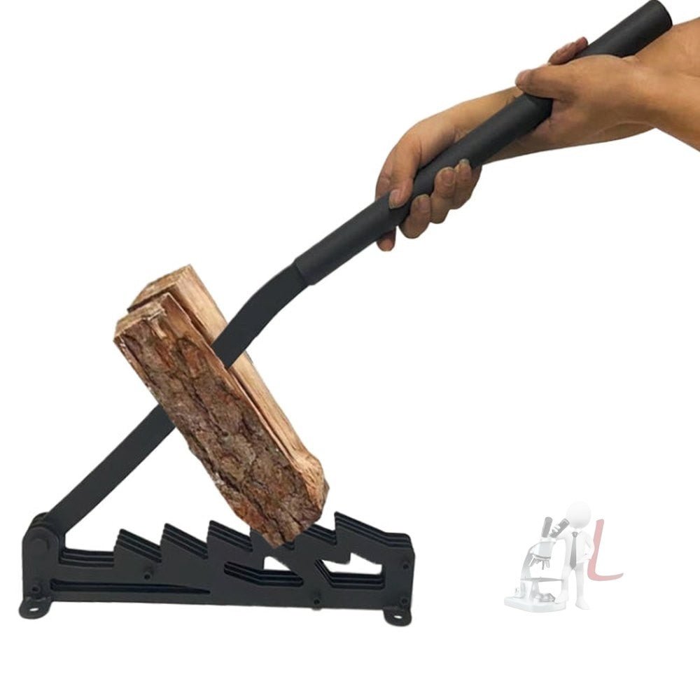 Upgrade Wall Mounted Manual Wood Splitter High Carbon Steel Fire Wood Cutter, Basic, With Gloves Bags Set, With A Long Handle Basic, With A Long Handle Set - laboratorydeal