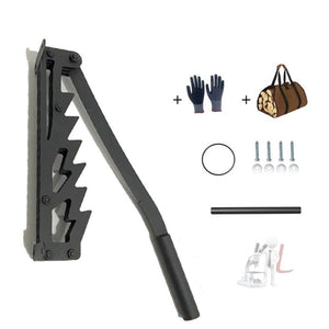 Upgrade Wall Mounted Manual Wood Splitter High Carbon Steel Fire Wood Cutter, Basic, With Gloves Bags Set, With A Long Handle Basic, With A Long Handle Set - laboratorydeal
