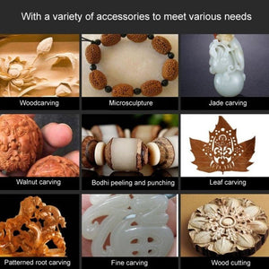 VICOVER Small Adjustable Speed Electrical Grinder Set Jade Carving Pen Polishing Tool EU Plug, Standard Model, 40pcs Parts, 40pcs Parts+Soft Shaft, 78pcs Parts, 78pcs Parts+Soft Shaft, 100pcs Parts, 100pcs Parts+Soft Shaft, 147pcs Parts����������������... - laboratorydeal