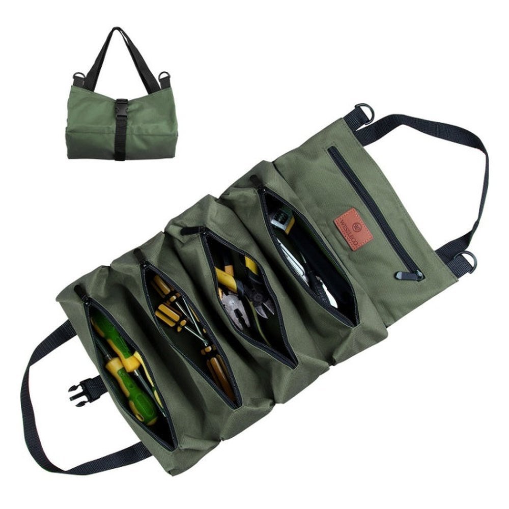 WESSLECO Oxford Cloth Electrical Hardware Hanging Tool Storage Bag, CP Camouflage, Jungle Camouflage, Camouflage Gray, Blue, Green, Khaki - laboratorydeal