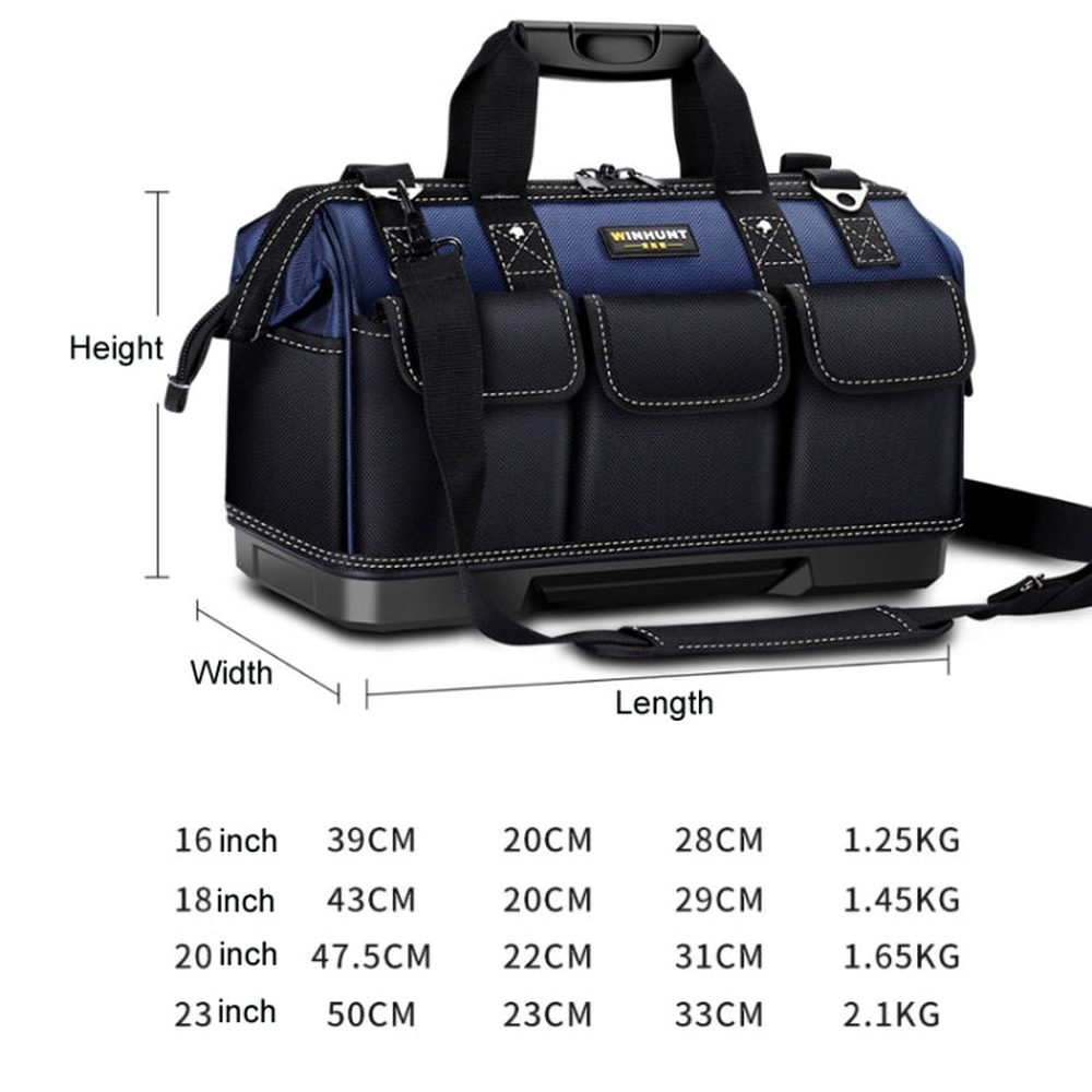 WINHUNT Multi - Function Hardware Repair Tool Canvas Bag, Plastic Bottom 20 inch, Simple Upgrade 16 inch, Simple Upgrade 18 inch, Simple Upgrade 20 inch, Simple Upgrade 23 inch - laboratorydeal