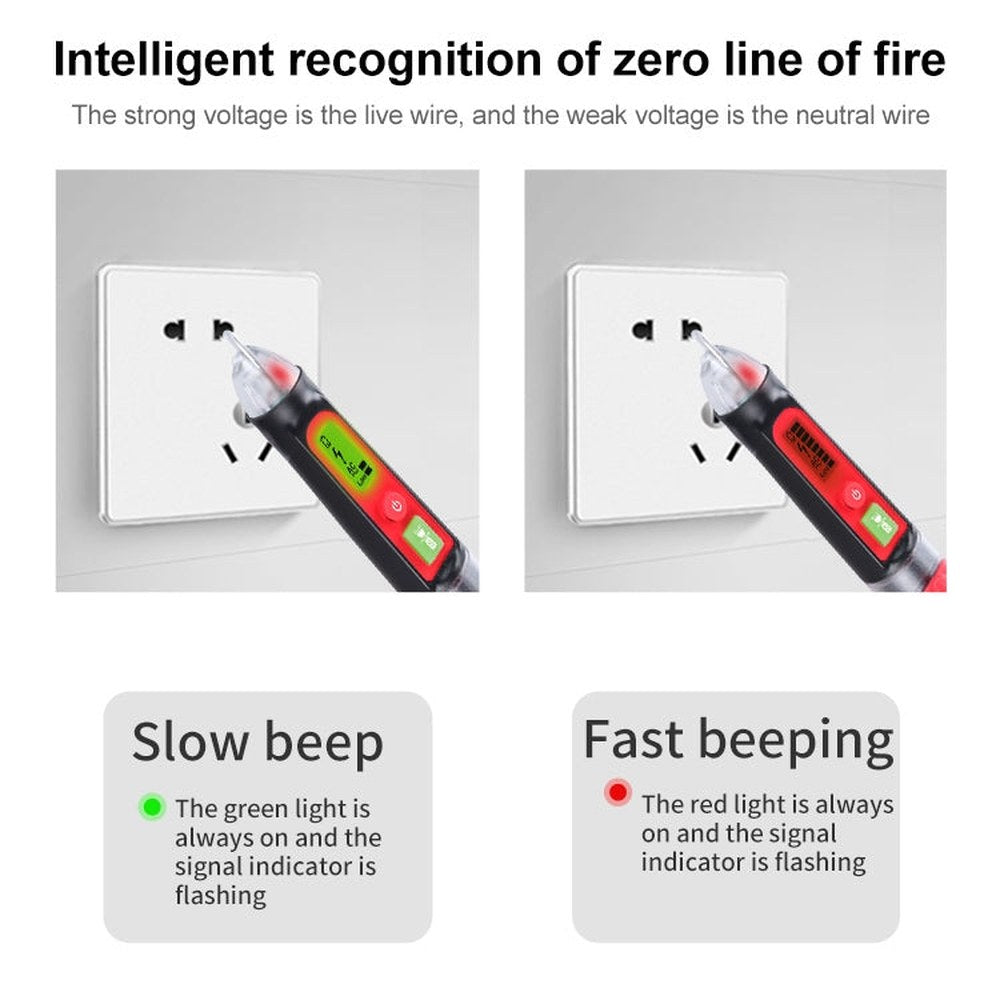 WINTACT WT3010  LED AC Voltage Tester Non-Contact Detector Pen 12-1000V AC Voltage Detector, WINTACT WT3010