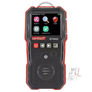 WINTACT WT8802 Hydrogen Sulfide Monitor Professional Rechargeable Gas Sensor High Sensitive Digital Sound-light Vibration Alarm H2S Detector