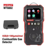 WINTACT WT8802 Hydrogen Sulfide Monitor Professional Rechargeable Gas Sensor High Sensitive Digital Sound-light Vibration Alarm H2S Detector