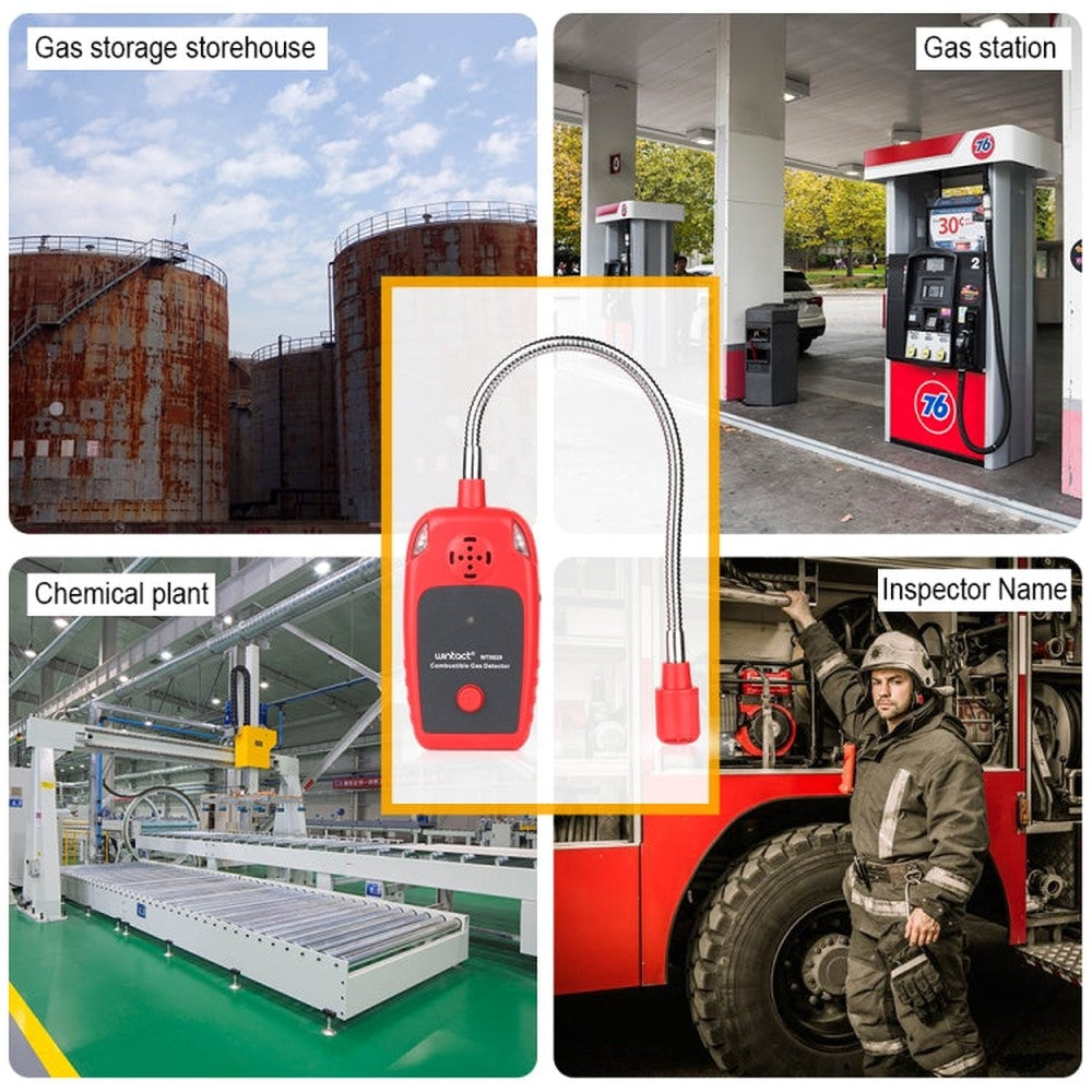 WINTACT WT8820 Combustible Gas Alarm Detector For Home Slight Gas Leakage Flammable Natural Gas Leak Detector Monitor Gas Analyzer, WT8820