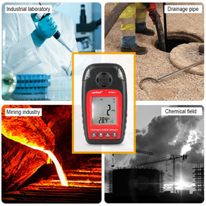 WINTACT WT8822 Hydrogen Sulfide Detector Independent H2S Gas Sensor Warning-up High Sensitive Poisoning Alarm Detector, WT8822