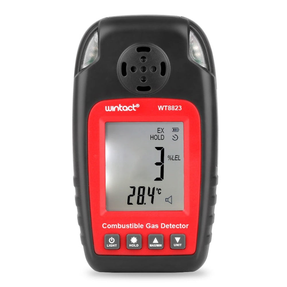 WT8823 Combustible Gas Alarm Detector Gas Leakage Flammable Natural Digital LCD Display Gas Leak Detector Monitor Gas Analyzer, WT8823