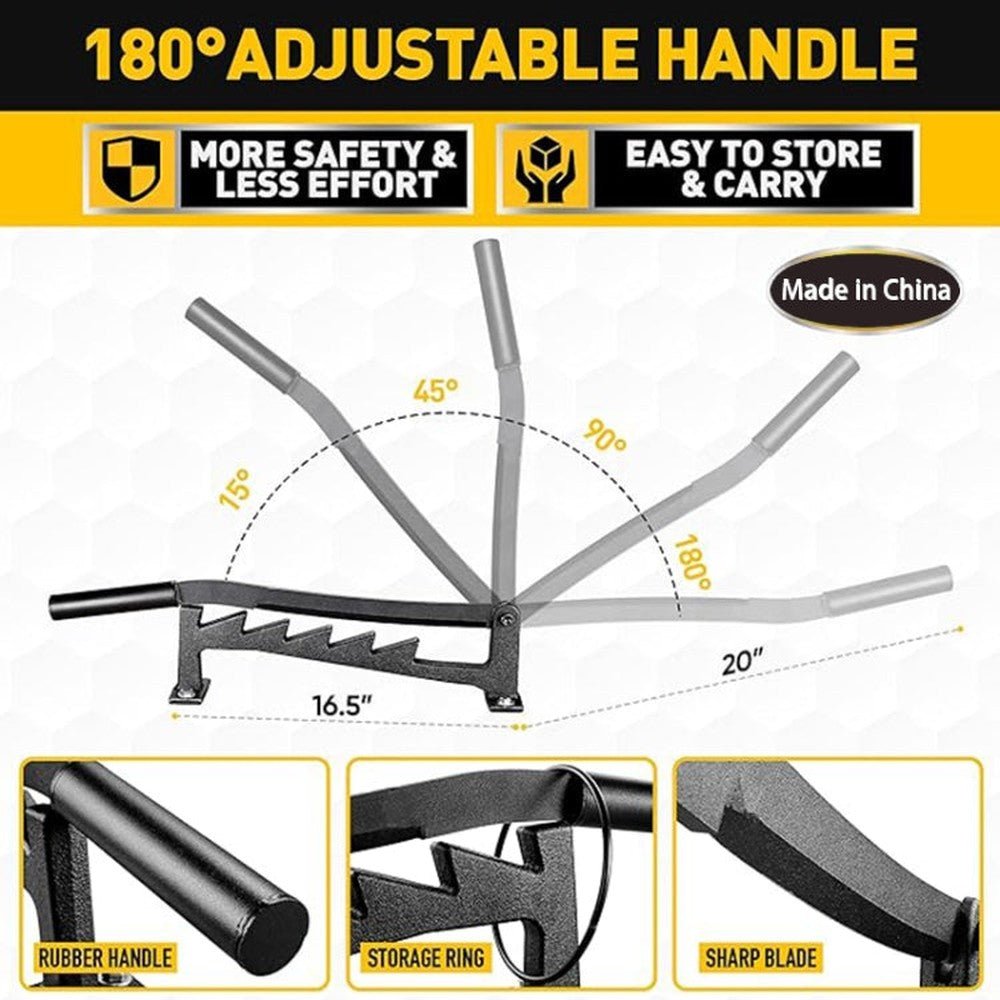 Wall Mounted Manual Wood Splitter High Carbon Steel Fire Wood Cutter, One - piece, With Long Handle, One - piece Set, With Long Handle Set - laboratorydeal