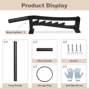 Wall Mounted Manual Wood Splitter High Carbon Steel Fire Wood Cutter, One - piece, With Long Handle, One - piece Set, With Long Handle Set - laboratorydeal