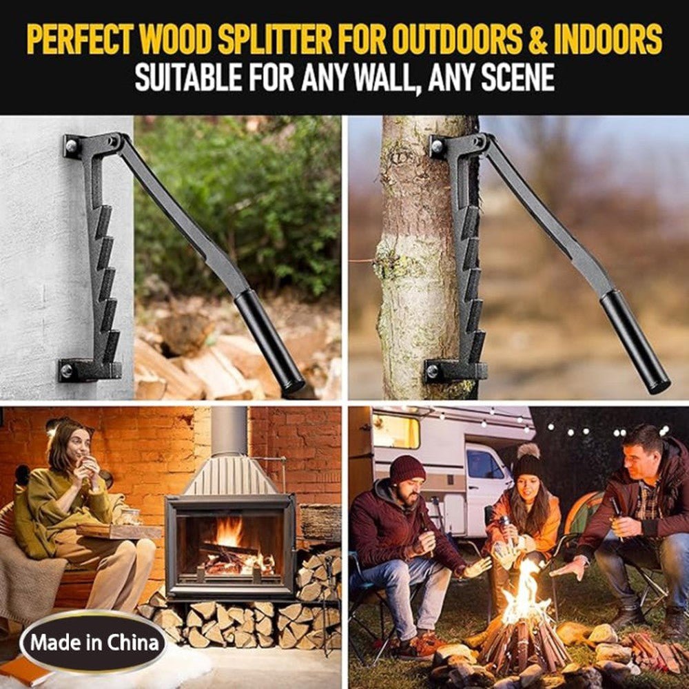 Wall Mounted Manual Wood Splitter High Carbon Steel Fire Wood Cutter, One - piece, With Long Handle, One - piece Set, With Long Handle Set - laboratorydeal