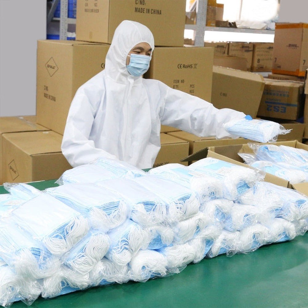 Waterproof Disposable SF Non - woven Breathable Film Siamese Isolation Suit Safely Clothes, 185cm / XXXL - laboratorydeal