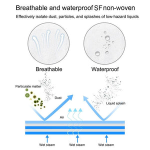 Waterproof Disposable SF Non - woven Breathable Film Siamese Isolation Suit Safely Clothes, 185cm / XXXL - laboratorydeal
