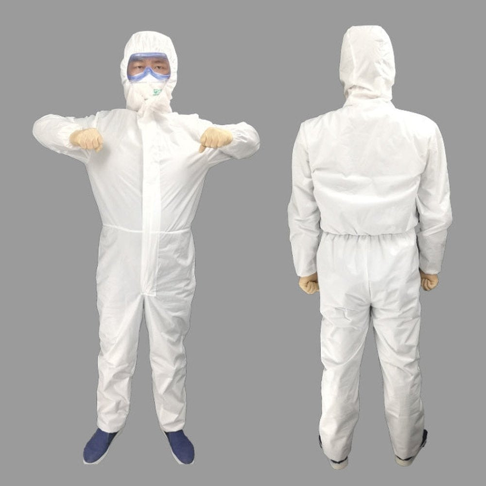 Waterproof Disposable SF Non - woven Breathable Film Siamese Isolation Suit Safely Clothes, 185cm / XXXL - laboratorydeal