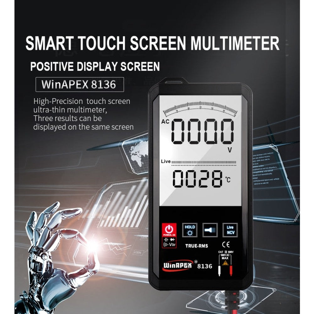 WinAPEX Smart Touch Screen Digital Multimeter, 8136, 8138