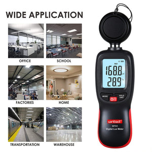 Wintact WT81 Digital Light Lux Meter for Factory / School / House Various Occasion, Range: 0-200,000 Lux