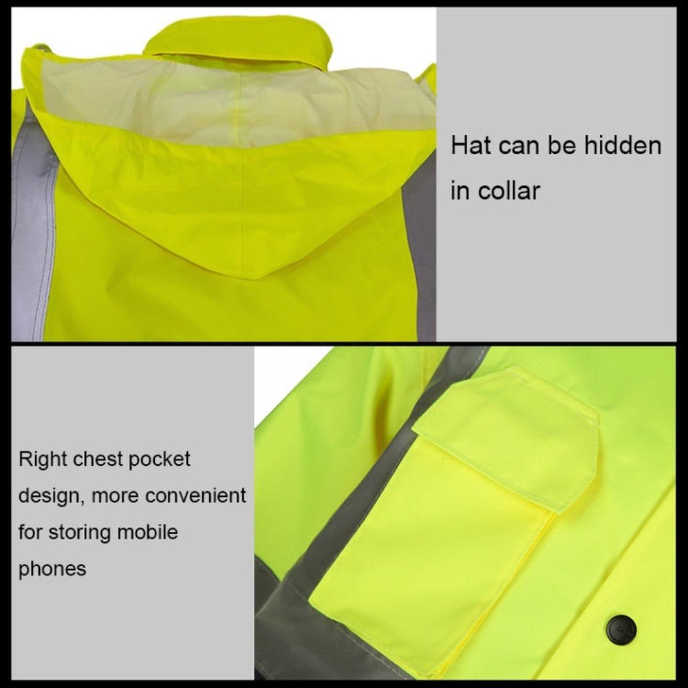 Winter Warm Waterproof Short Multi - pocket Reflective Cotton Jacket, S, M, L, XL, XXL - laboratorydeal