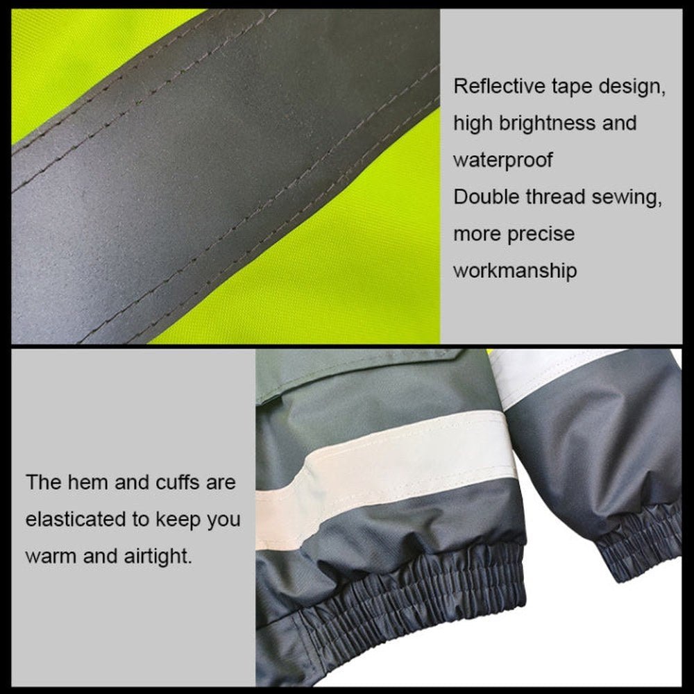 Winter Warm Waterproof Short Multi - pocket Reflective Cotton Jacket, S, M, L, XL, XXL - laboratorydeal
