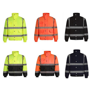 Winter Warm Waterproof Short Multi - pocket Reflective Cotton Jacket, S, M, L, XL, XXL - laboratorydeal