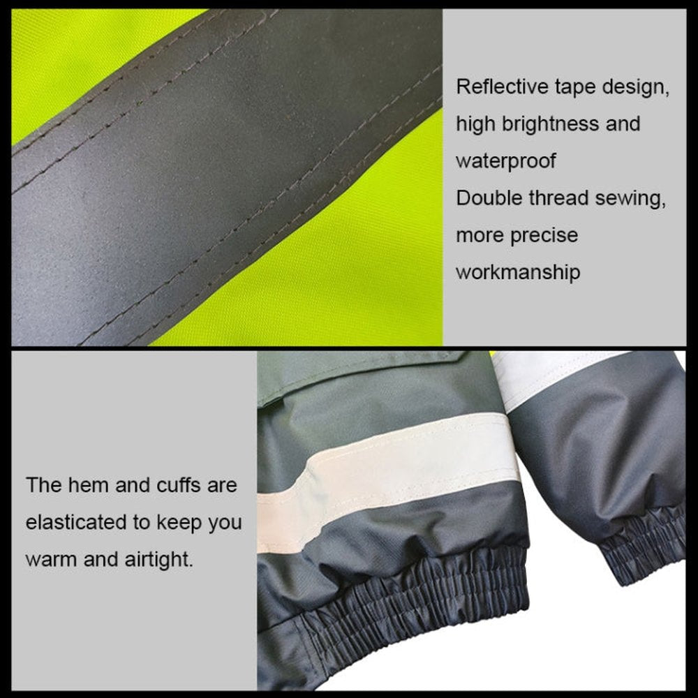 Winter Warm Waterproof Short Multi - pocket Reflective Cotton Jacket, S, M, L, XL, XXL - laboratorydeal