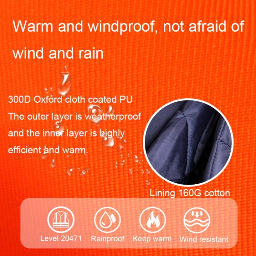 Winter Warm Waterproof Short Multi - pocket Reflective Cotton Jacket, S, M, L, XL, XXL - laboratorydeal