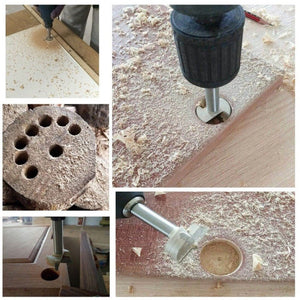 Woodworking Drill Bit Hole Opener Round Lengthened Wooden Door Drill, 15mm, 16mm, 18mm, 20mm, 22mm, 25mm, 28mm, 30mm, 32mm, 35mm, 38mm, 40mm, 45mm, 48mm, 50mm, 53mm, 55mm, 60mm - laboratorydeal