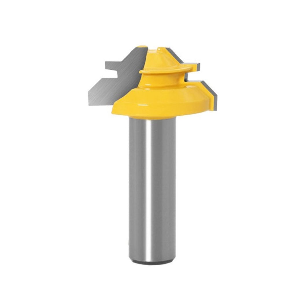 Woodworking Engraving Machine Milling Cutter 45 Degree Jointing Knife, 1/2x1 - 3/8mm, 1/2x2mm, 1/2x2 - 3/4mm, 12x1 - 3/8mm, 12x2mm, 12x2 - 3/4mm, 1/2mm Handle 3PCS/Set, 12mm Handle 3PCS/Set - laboratorydeal