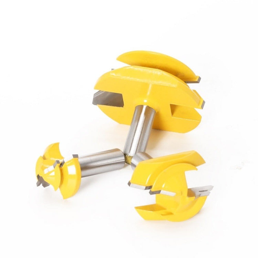 Woodworking Engraving Machine Milling Cutter 45 Degree Jointing Knife, 1/2x1 - 3/8mm, 1/2x2mm, 1/2x2 - 3/4mm, 12x1 - 3/8mm, 12x2mm, 12x2 - 3/4mm, 1/2mm Handle 3PCS/Set, 12mm Handle 3PCS/Set - laboratorydeal