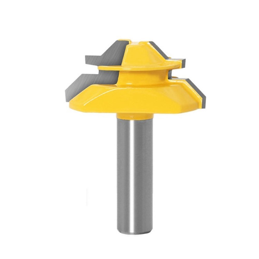 Woodworking Engraving Machine Milling Cutter 45 Degree Jointing Knife, 1/2x1 - 3/8mm, 1/2x2mm, 1/2x2 - 3/4mm, 12x1 - 3/8mm, 12x2mm, 12x2 - 3/4mm, 1/2mm Handle 3PCS/Set, 12mm Handle 3PCS/Set - laboratorydeal