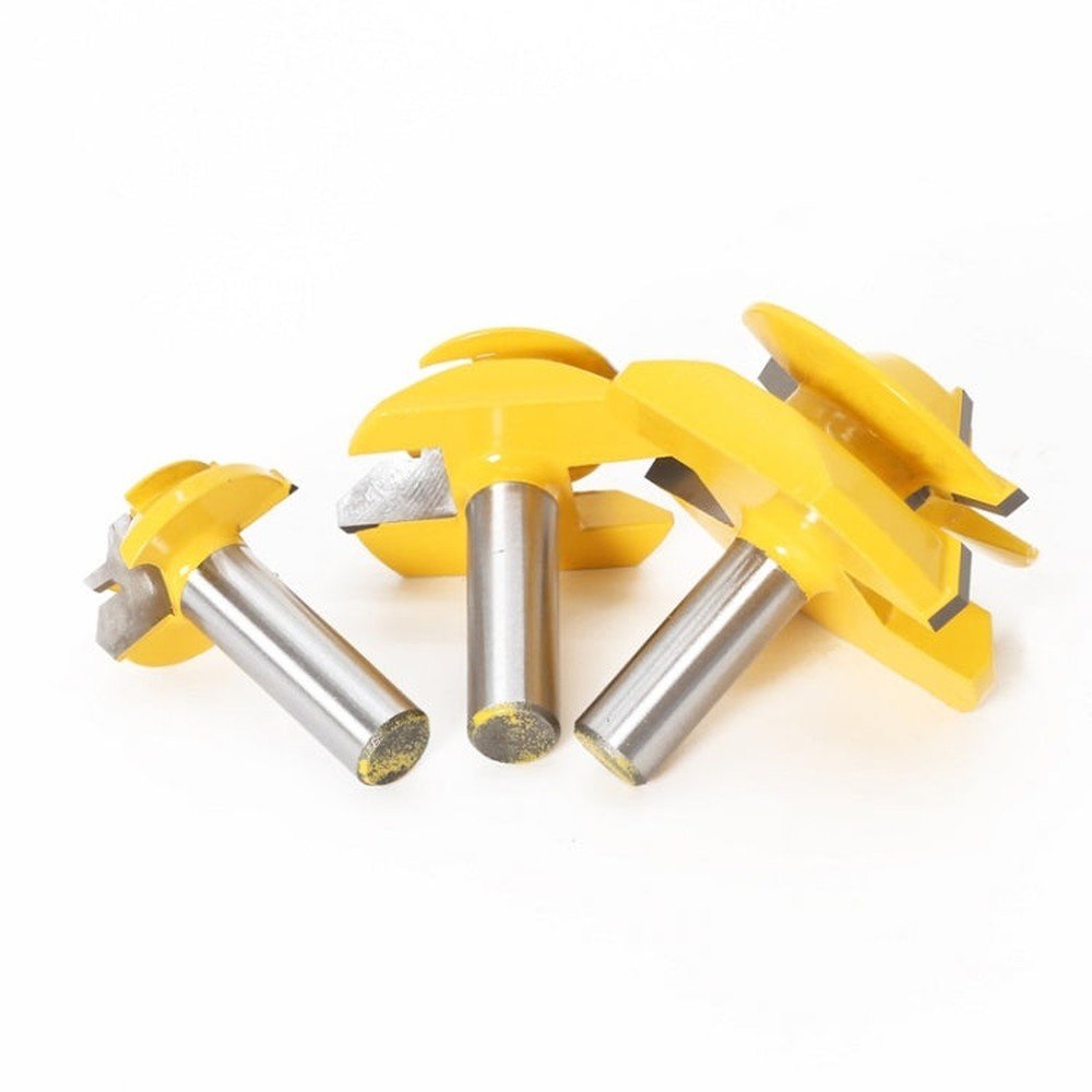 Woodworking Engraving Machine Milling Cutter 45 Degree Jointing Knife, 1/2x1 - 3/8mm, 1/2x2mm, 1/2x2 - 3/4mm, 12x1 - 3/8mm, 12x2mm, 12x2 - 3/4mm, 1/2mm Handle 3PCS/Set, 12mm Handle 3PCS/Set - laboratorydeal