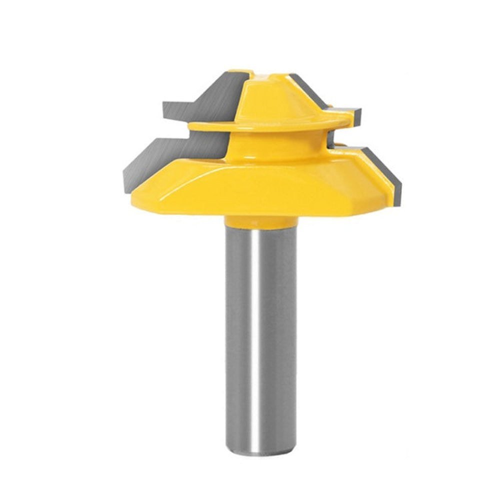 Woodworking Engraving Machine Milling Cutter 45 Degree Jointing Knife, 1/2x1 - 3/8mm, 1/2x2mm, 1/2x2 - 3/4mm, 12x1 - 3/8mm, 12x2mm, 12x2 - 3/4mm, 1/2mm Handle 3PCS/Set, 12mm Handle 3PCS/Set - laboratorydeal