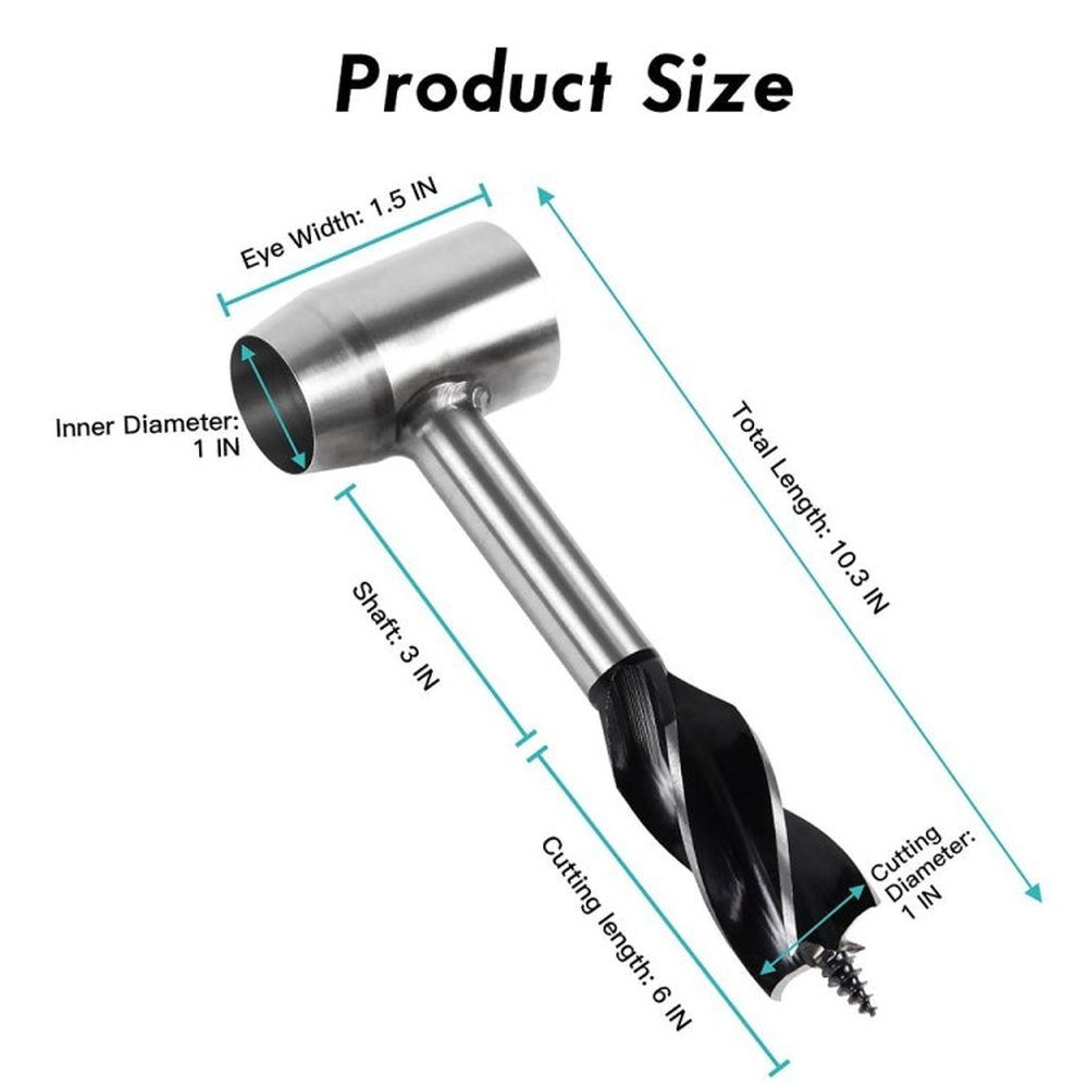 Woodworking Hand Drill Outdoor Survival Drill Hand Screw Drill, With PU Leather Case (Gray), With Cowhide Case (Brown) - laboratorydeal