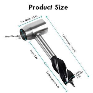 Woodworking Hand Drill Outdoor Survival Drill Hand Screw Drill, With PU Leather Case (Gray), With Cowhide Case (Brown) - laboratorydeal