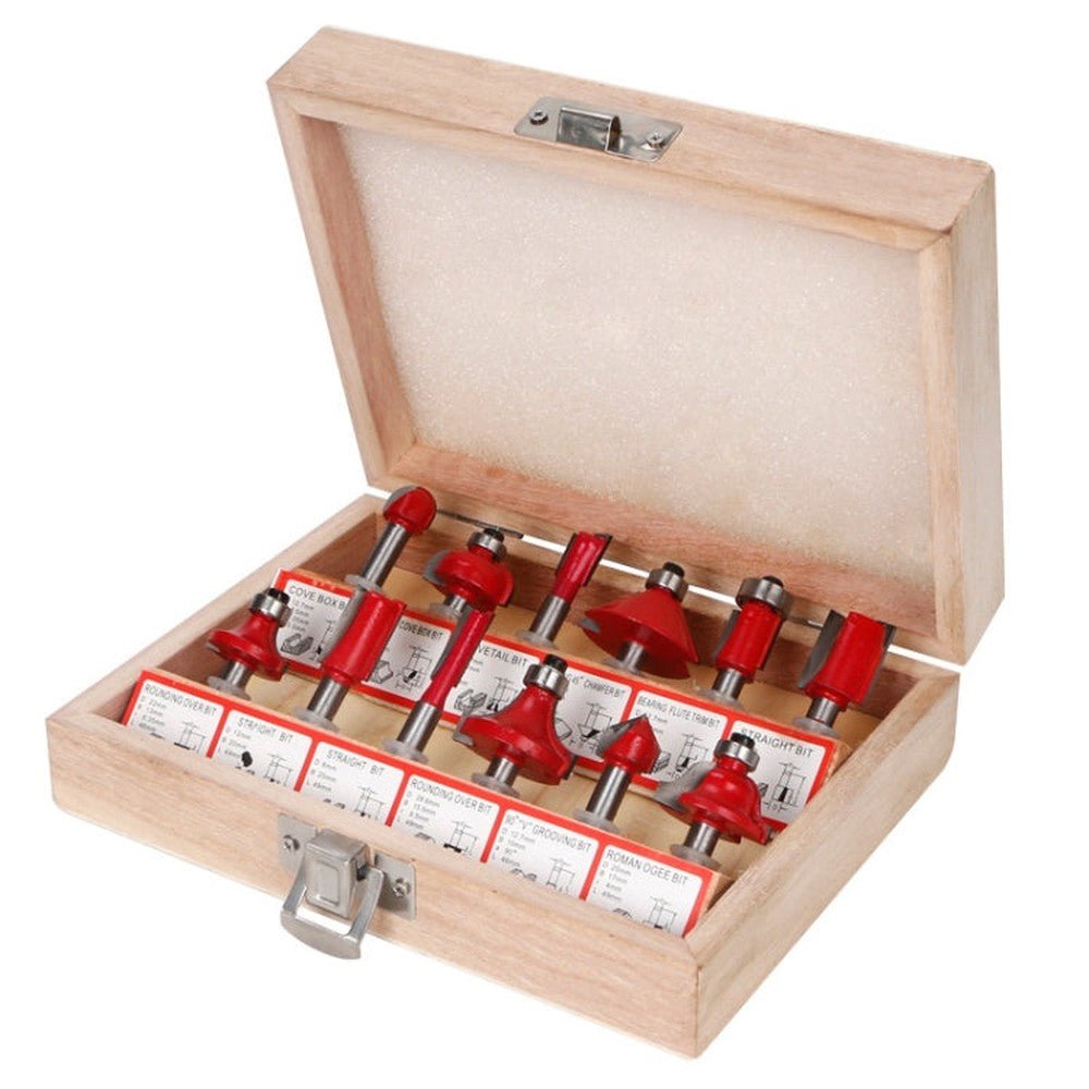 Woodworking Milling Cutter Set Trimming Machine Head Electric Wood Milling Engraving Machine Cutter, Red 1/4 Handle 12PCS, Blue 1/4 Handle 12PCS, Red 1/2 Handle 12PCS, Blue 1/2 Handle 12PCS, Red 1/4 Handle 15PCS, Red 1/2 Handle 15PCS�������������������... - laboratorydeal