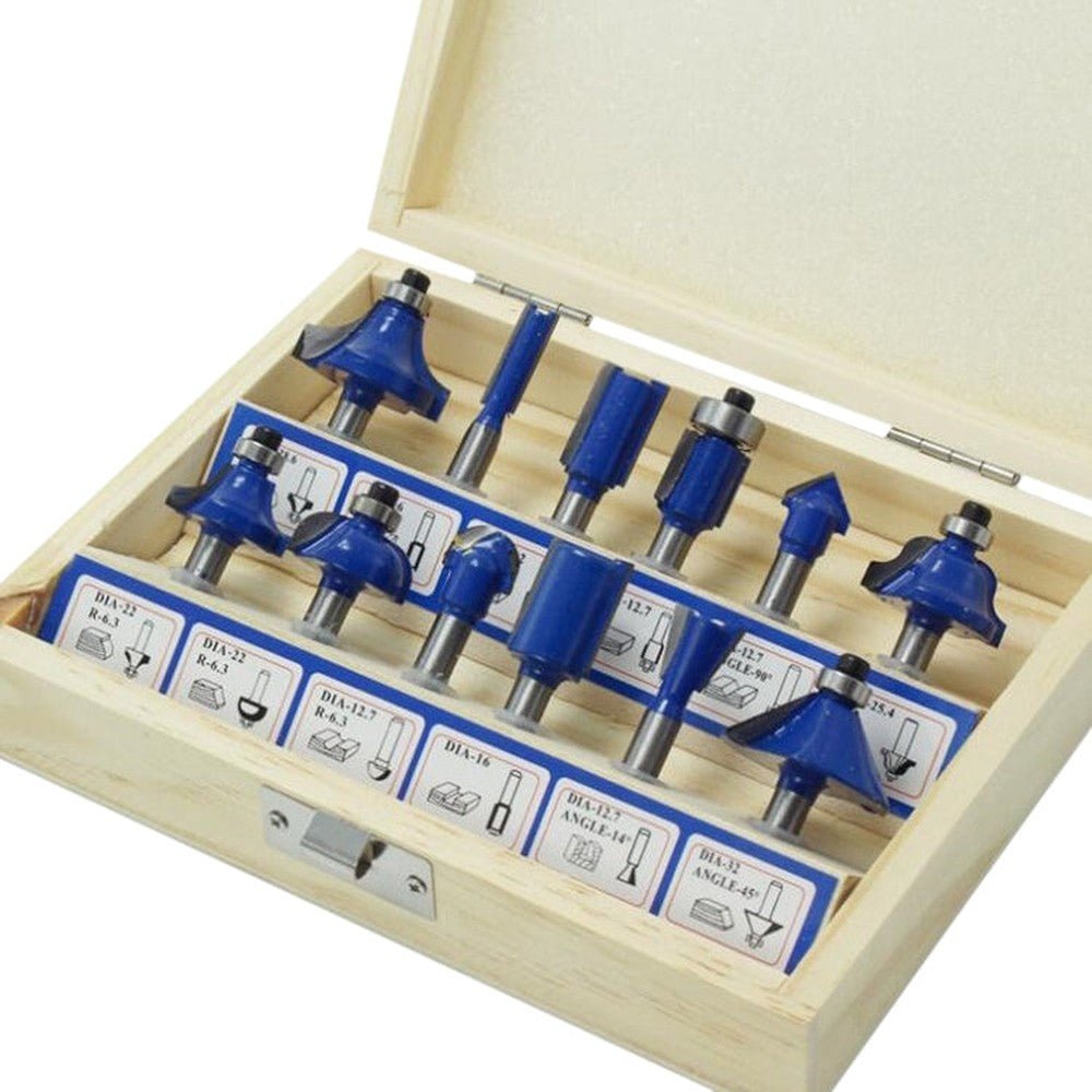 Woodworking Milling Cutter Set Trimming Machine Head Electric Wood Milling Engraving Machine Cutter, Red 1/4 Handle 12PCS, Blue 1/4 Handle 12PCS, Red 1/2 Handle 12PCS, Blue 1/2 Handle 12PCS, Red 1/4 Handle 15PCS, Red 1/2 Handle 15PCS�������������������... - laboratorydeal