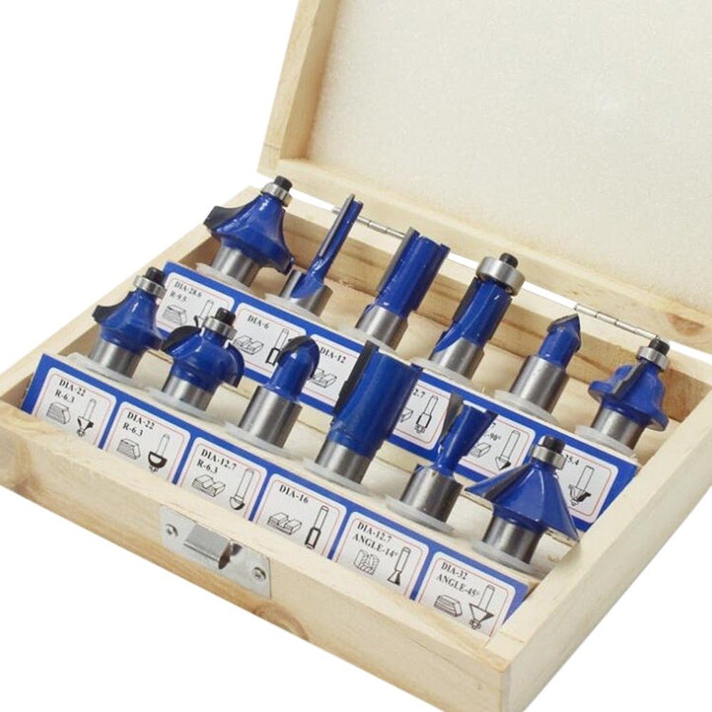 Woodworking Milling Cutter Set Trimming Machine Head Electric Wood Milling Engraving Machine Cutter, Red 1/4 Handle 12PCS, Blue 1/4 Handle 12PCS, Red 1/2 Handle 12PCS, Blue 1/2 Handle 12PCS, Red 1/4 Handle 15PCS, Red 1/2 Handle 15PCS�������������������... - laboratorydeal