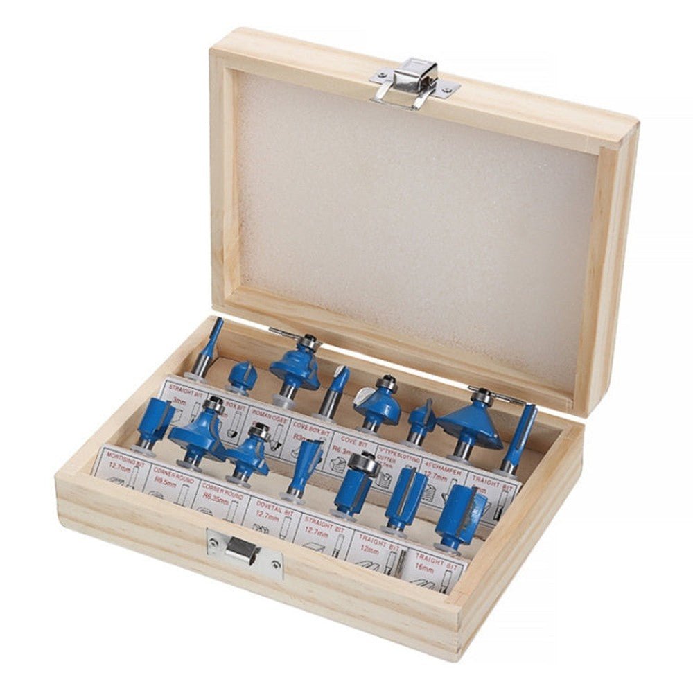 Woodworking Milling Cutter Set Trimming Machine Head Electric Wood Milling Engraving Machine Cutter, Red 1/4 Handle 12PCS, Blue 1/4 Handle 12PCS, Red 1/2 Handle 12PCS, Blue 1/2 Handle 12PCS, Red 1/4 Handle 15PCS, Red 1/2 Handle 15PCS�������������������... - laboratorydeal