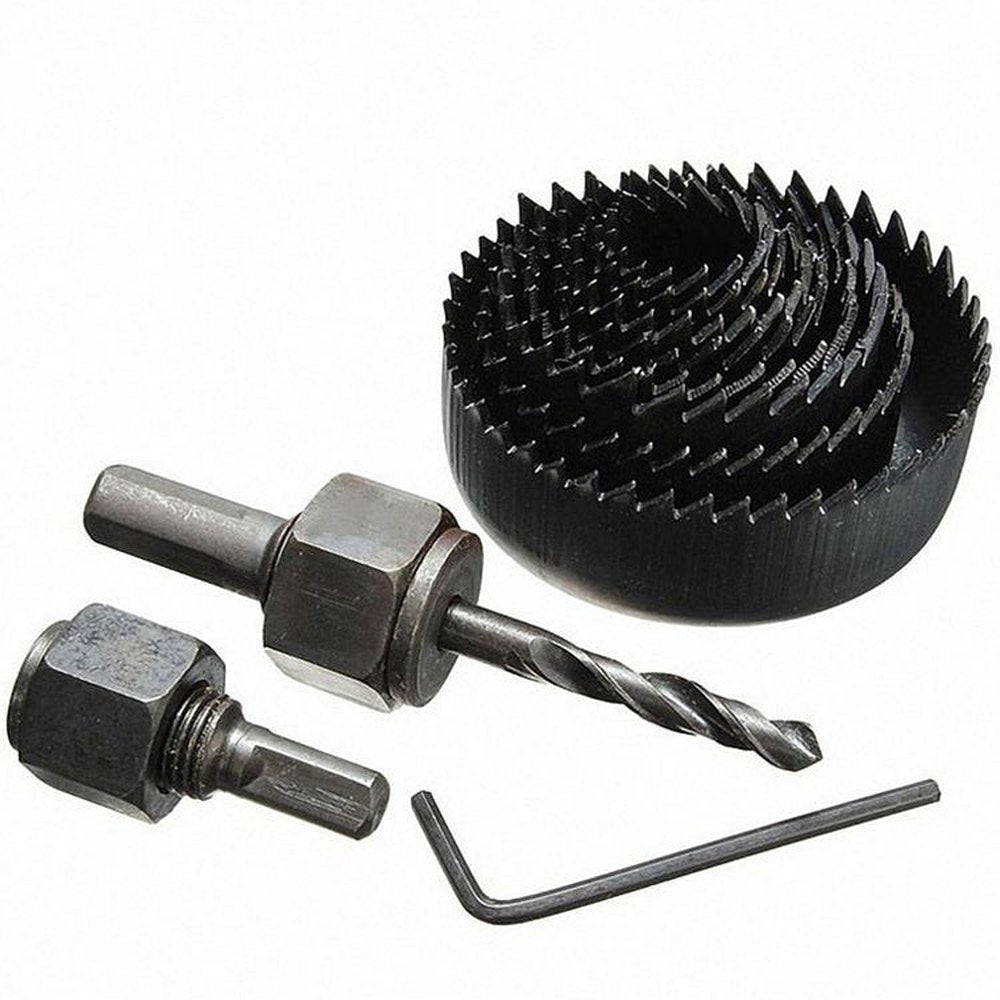 Woodworking Open Machine Plastic Barrel Plasterboard Punch Drill Bit Electric Drill Reamer Woodworking Tool, 16 PCS / Set - laboratorydeal