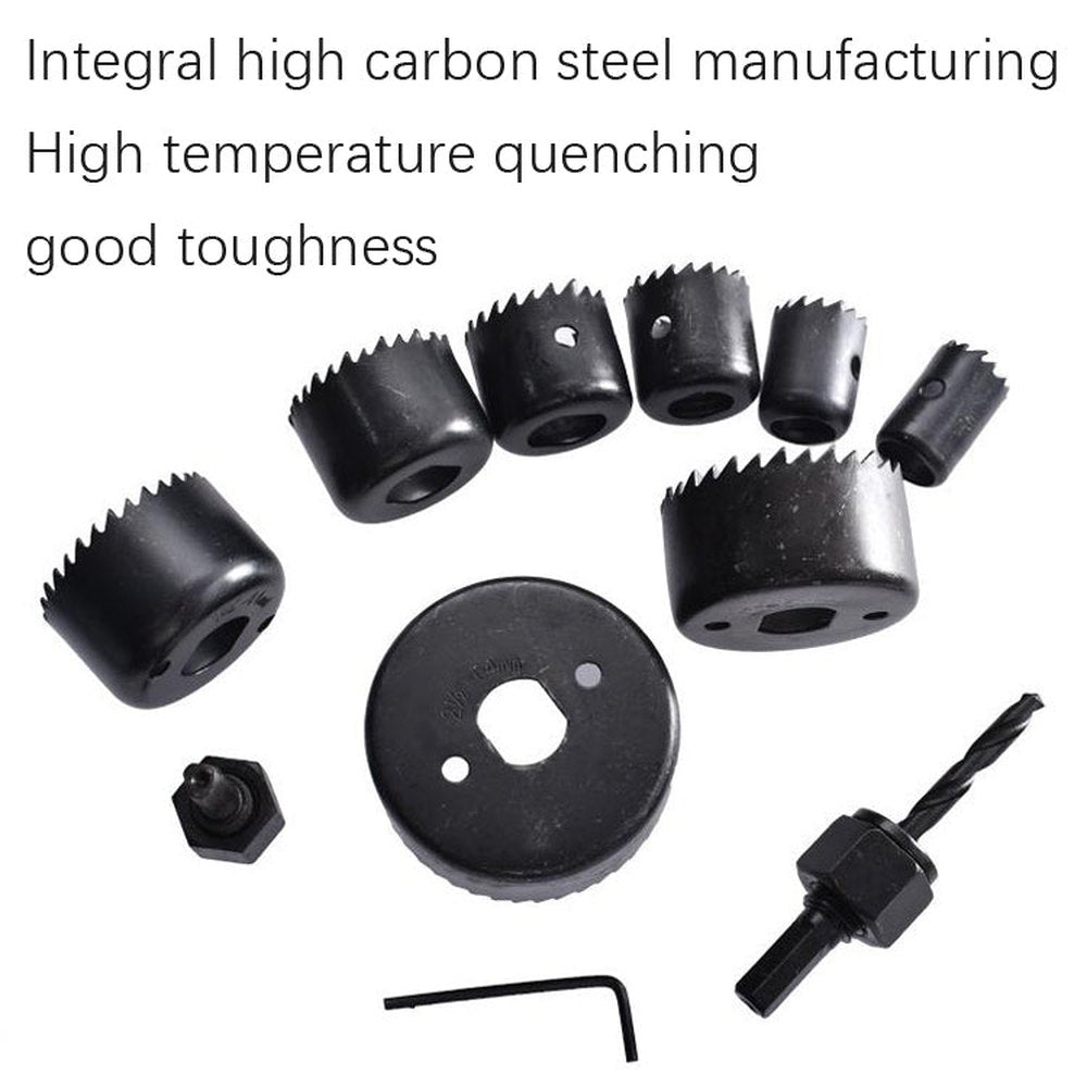Woodworking Open Machine Plastic Barrel Plasterboard Punch Drill Bit Electric Drill Reamer Woodworking Tool, 16 PCS / Set - laboratorydeal