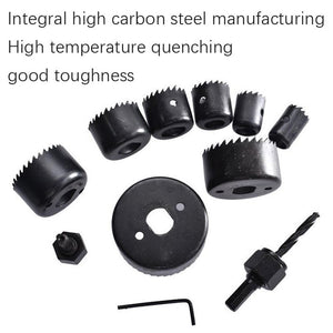 Woodworking Open Machine Plastic Barrel Plasterboard Punch Drill Bit Electric Drill Reamer Woodworking Tool, 16 PCS / Set - laboratorydeal