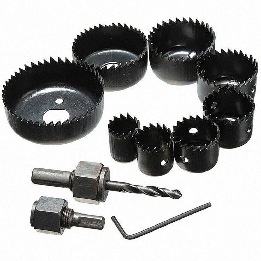 Woodworking Open Machine Plastic Barrel Plasterboard Punch Drill Bit Electric Drill Reamer Woodworking Tool, 16 PCS / Set - laboratorydeal