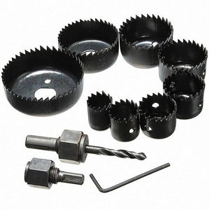 Woodworking Open Machine Plastic Barrel Plasterboard Punch Drill Bit Electric Drill Reamer Woodworking Tool, 16 PCS / Set - laboratorydeal