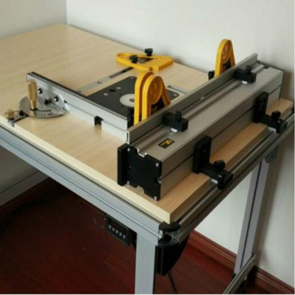 Woodworking Pusher Slide Ruler Woodworking Table Saw Measuring Tool, Single Tenon, Aluminum Handle, Copper Handle, Aluminum Handle + Tenon, Aluminum Handle + Tenon + Limit, Copper Handle + Tenon + Limit, Aluminum Handle + 450mm ＋ Limit�����������������...