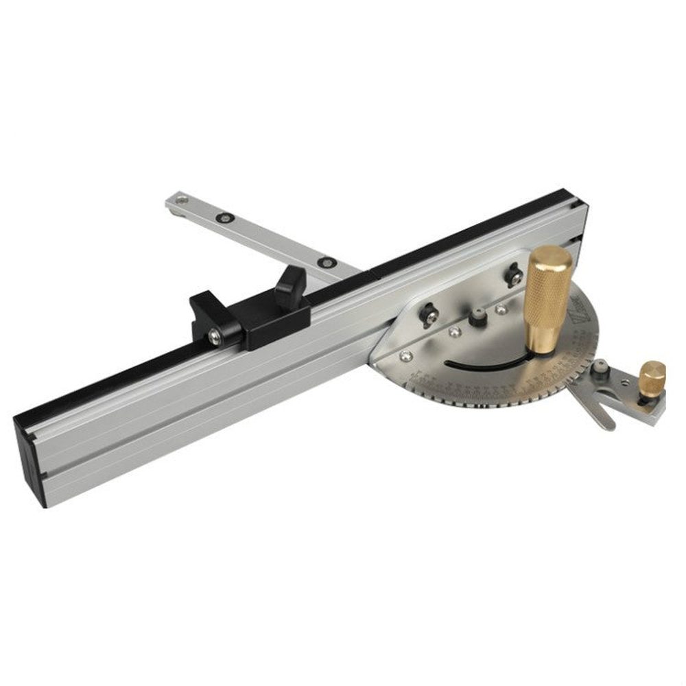 Woodworking Pusher Slide Ruler Woodworking Table Saw Measuring Tool, Single Tenon, Aluminum Handle, Copper Handle, Aluminum Handle + Tenon, Aluminum Handle + Tenon + Limit, Copper Handle + Tenon + Limit, Aluminum Handle + 450mm ＋ Limit�����������������...